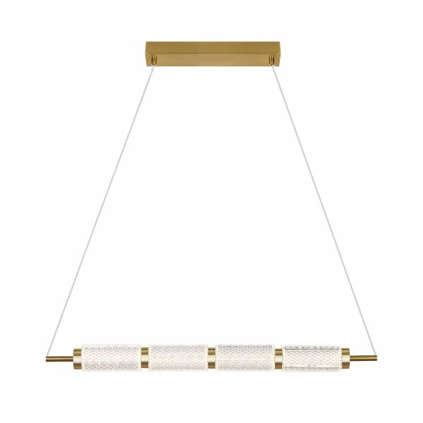 Plafonnier LED NICOLE 4 tulipes acrylique et doré, design glamour élégant, idéal pour salons et salles à manger modernes 2